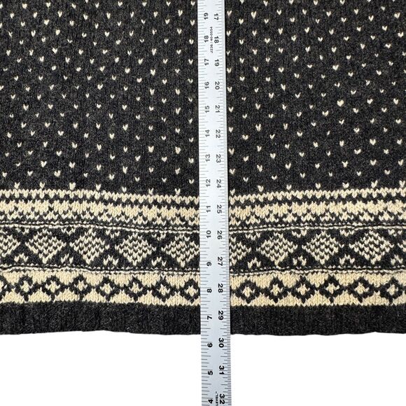 Ralph Lauren Country Black Cream Sweater Women Large Hand Knit Wool Silk Vintage - Picture 13 of 16